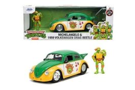 VW DRAG BEETLE 1959 MIT TURTLE FIGUR MICHELANGELO 1:24 JADA