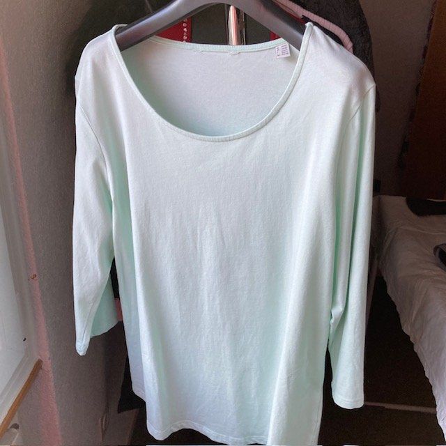 T-shirt: mintfärbiges Basic Shirt Gr. 40 aus Viscose – Usato da Untervaz venduto da AndreaC04