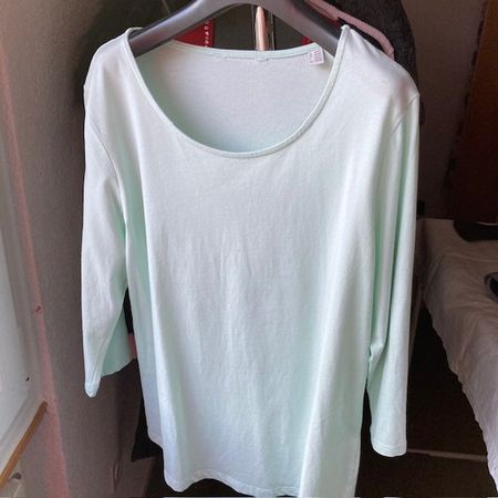 mintfärbiges Basic Shirt Gr. 40 aus Viscose