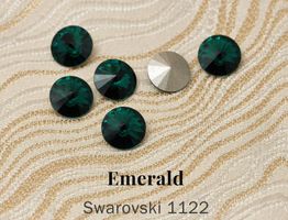 Swarovski / 1122 Rivoli / 12 mm (Emerald) 1 Stück