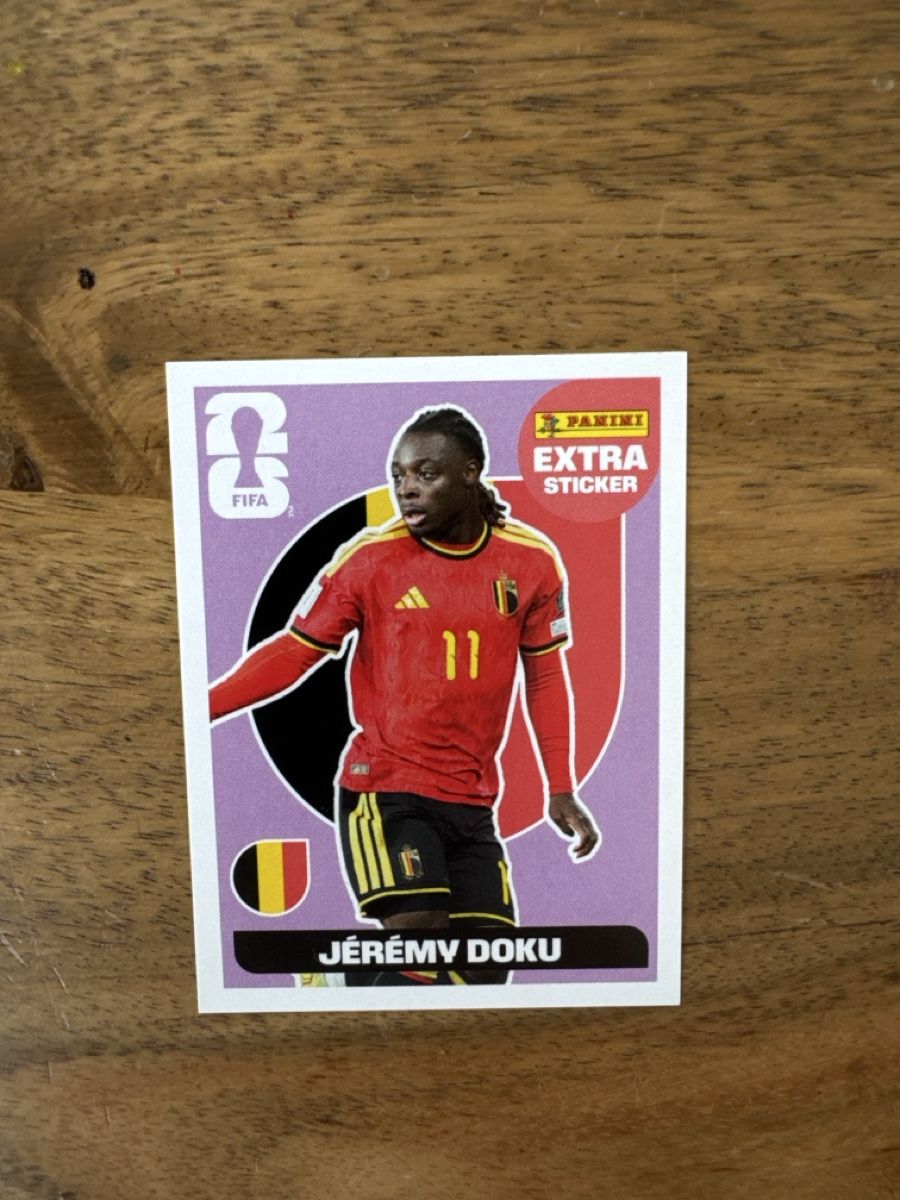 Panini Carte collezionabili: Panini WM 2026 - Extra Sticker - Jérémy Doku - Regular – Nuovo (secondo la descrizione) da Pfaffhausen venduto da topitopi