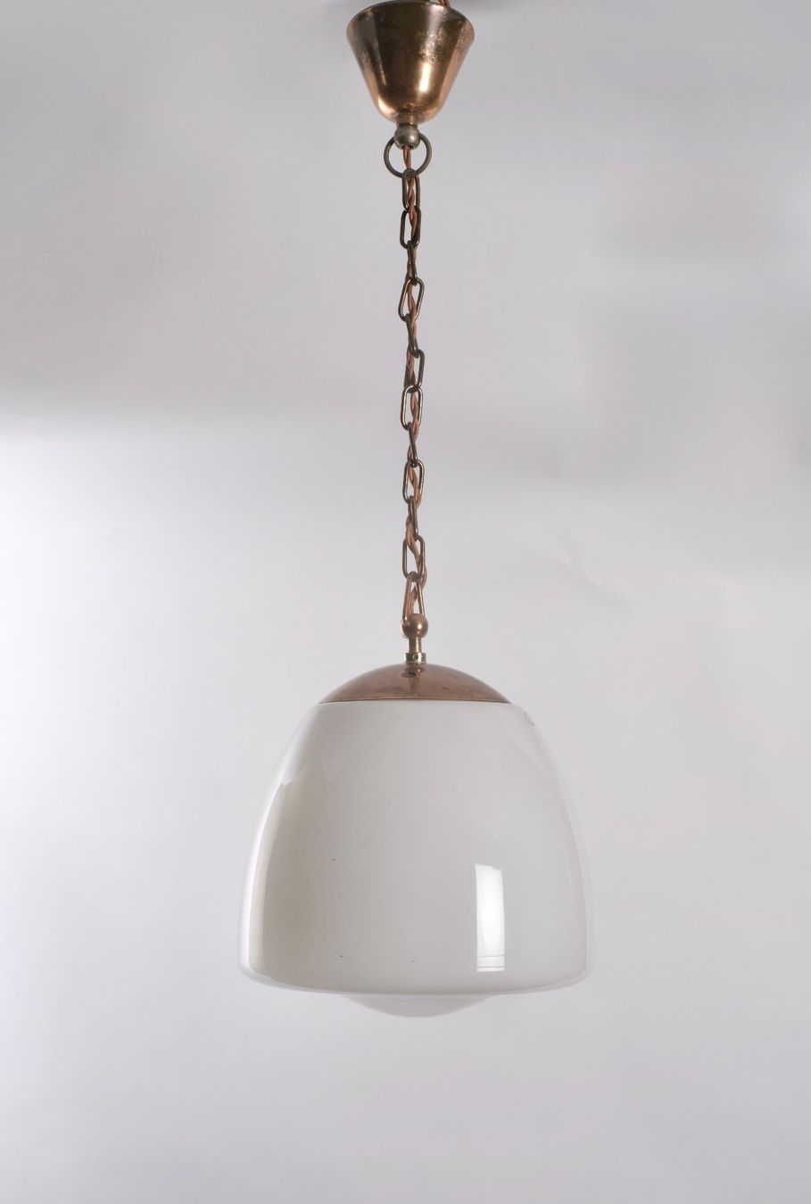 Kronleuchter & Deckenlampen: DECKENLAMPE HÄNGELAMPE GLAS KUPFER 1930 – Gebraucht aus Zürich von mrbluewave