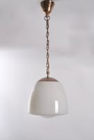 DECKENLAMPE HÄNGELAMPE GLAS KUPFER 1930