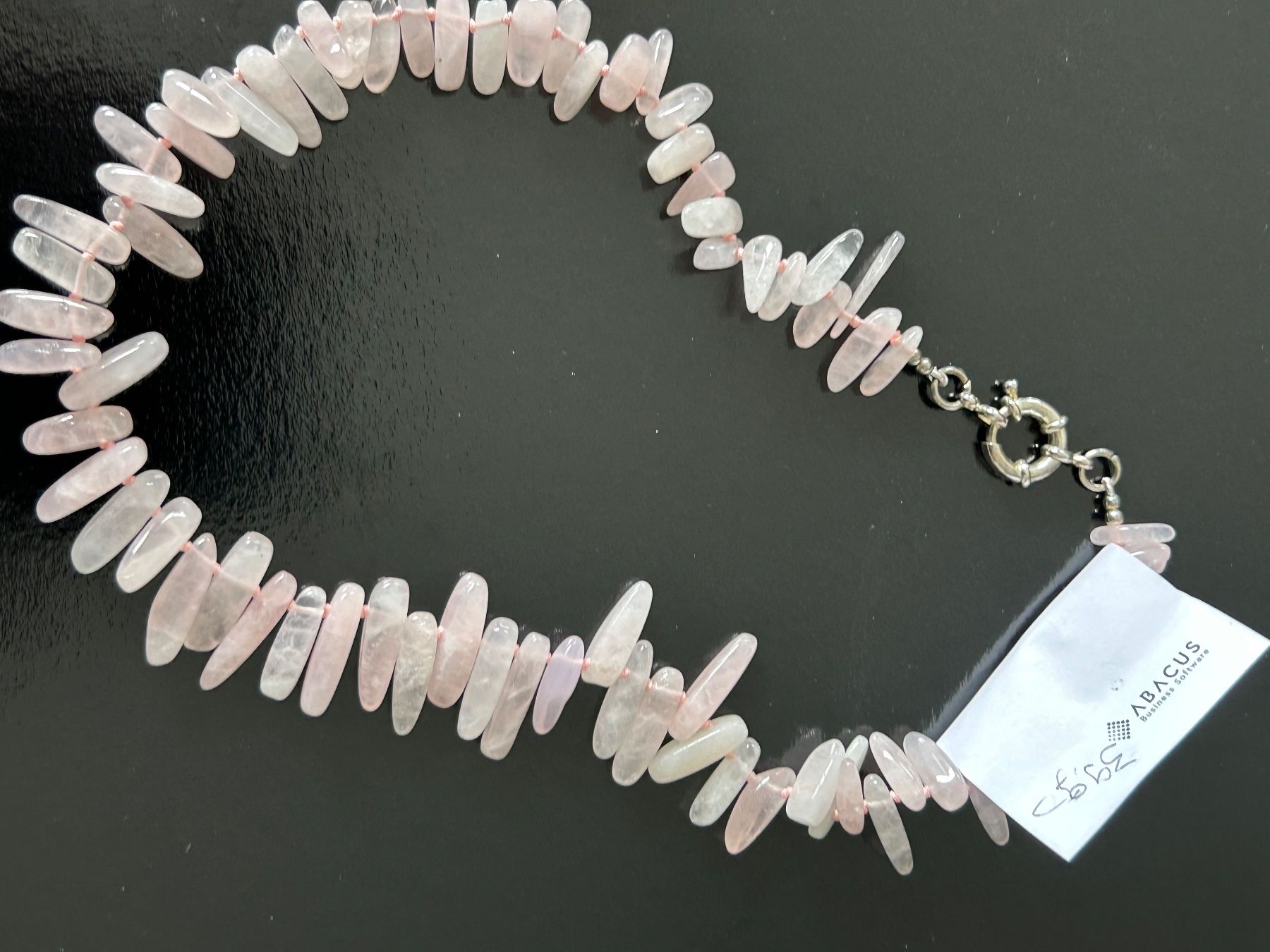 Catenine: Abacus Kette, Rosenquarz Edelsteine – Nuovo (secondo la descrizione) da Triengen venduto da zomavesu 2