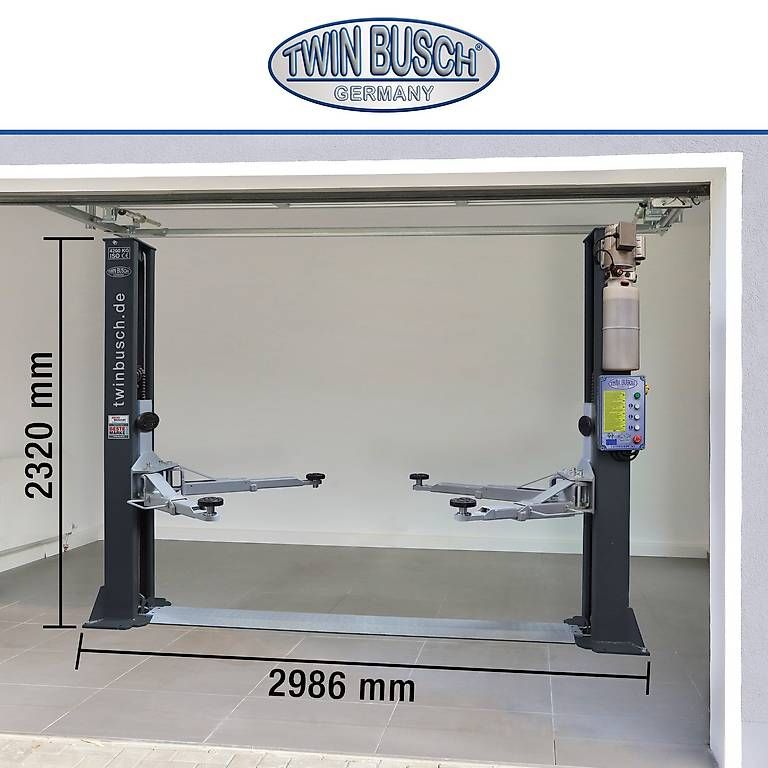 Twin Busch Hebebühne & Wagenheber: Garagenmodell 2 Säulenlift 4,2 t - BASIC autom. - Grey-Line – Neu und originalverpackt aus Rüthi (Rheintal) von Toptool