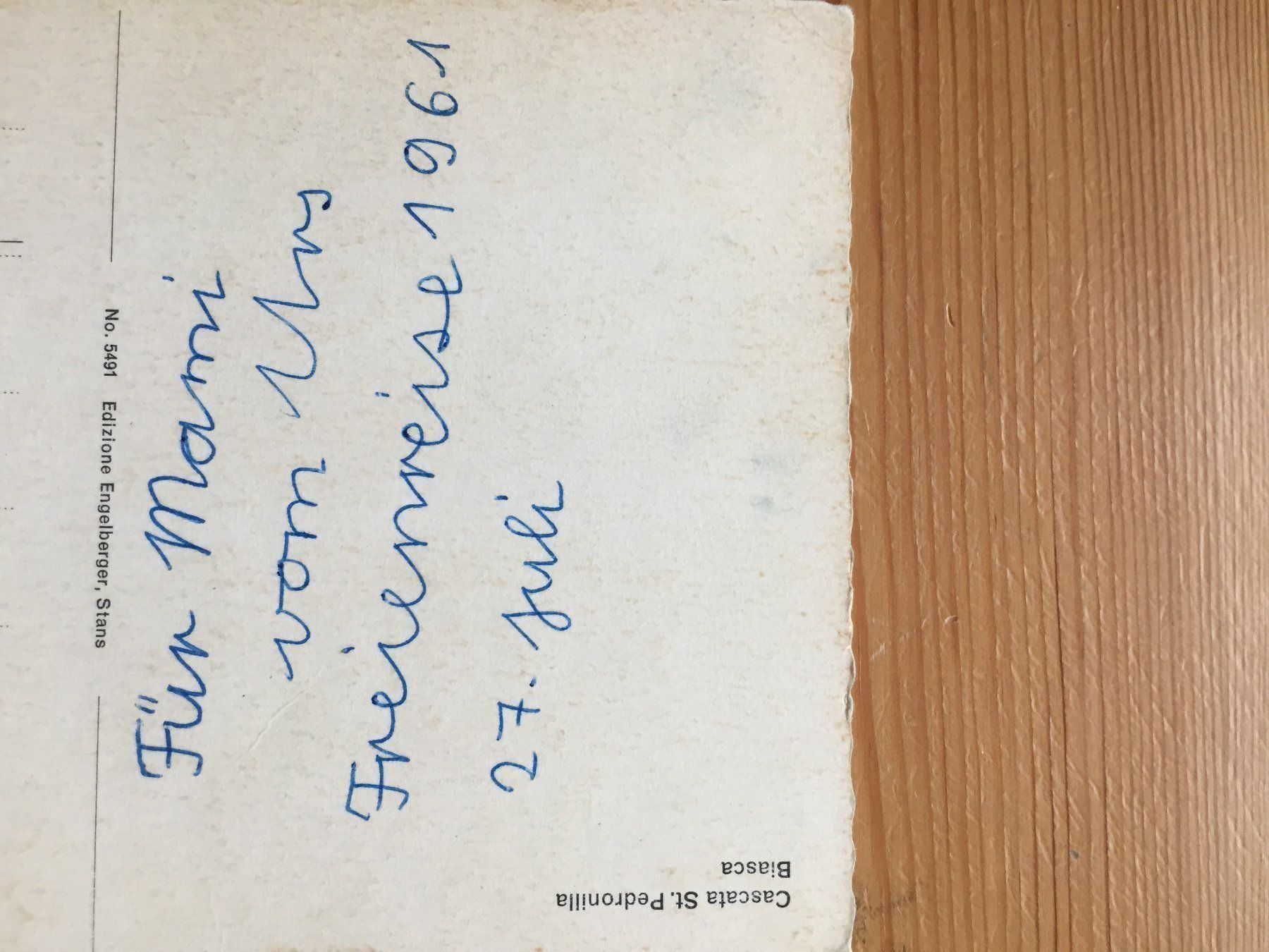 Cartoline postali: Biasca - Cascata St.Pedronilla - AK 1961 – Usato da Oberuzwil venduto da Henri09 1