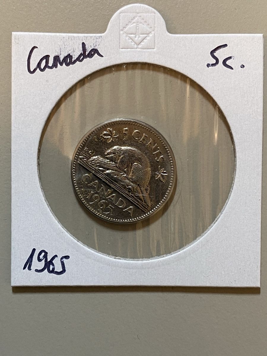 Toutes les monnaies: Canada - 5 cents - 1965 – D'occasion à Payerne par Mike1682