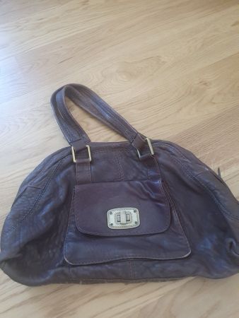 Zara Handtasche Leder Vintage braun 100% Echtleder