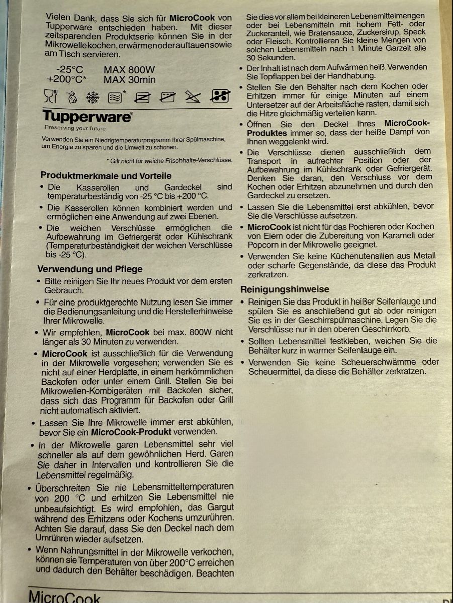 Tupperware Contenitori & Simili: Tupperware MicroCook Schüssel, bordeauxrot, neu! – Nuovo e nell'imballaggio originale da Worben venduto da Teddy112 2