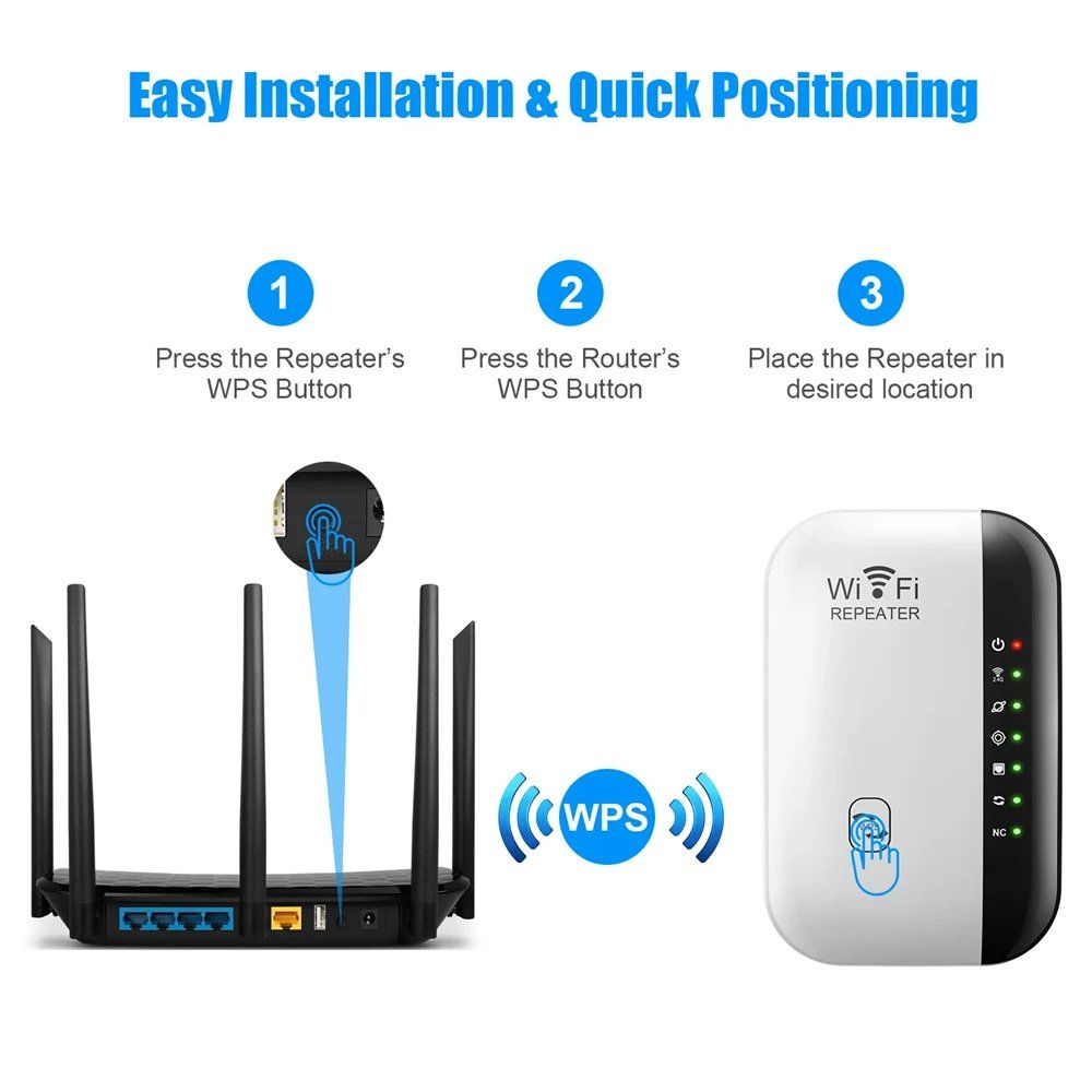 Modem & Router: 300 MBit/s WLAN-Repeater Router-Range Extender verstärker – Nuovo e nell'imballaggio originale da Genève venduto da Top-Trend 4