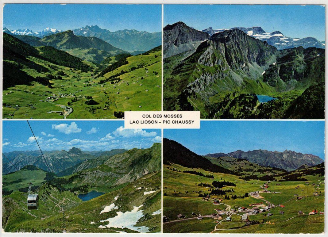 Ansichtskarten: Col des Mosses - 4 Bild AK – Gebraucht aus Binningen von Mountainrider