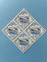 Monaco Briefmarken Block 4 Stück 0.01 1er Rallye Aërien