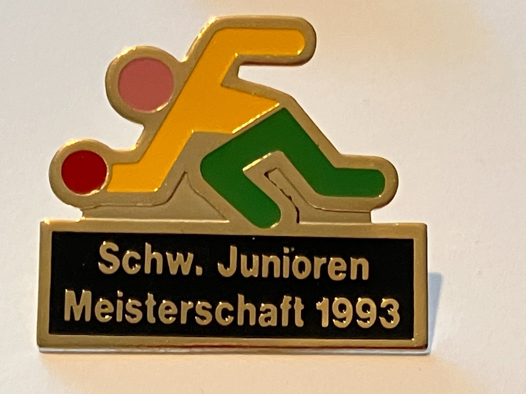 Placchette & Badge: 1 Pin Schweizer Junioren Meisterschaft 1993 Handball – Usato da Basel venduto da djwwpp