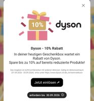 Rabattgutschein Dyson 10 % gueltig bis 30.09.2026