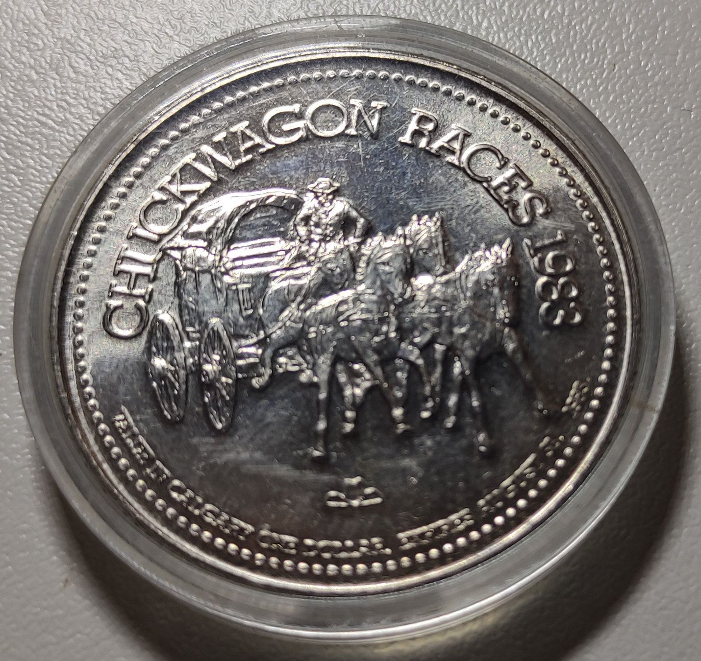 Medaglie: versilberte Medaille 33mm Calgary "Chuckwagon Races 1983" – Nuovo (secondo la descrizione) da Baar venduto da Maxlee75