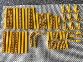 Lego Technik gelbe runde Lochbalken 8043