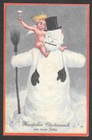 Neujahrskarte Schneemann
