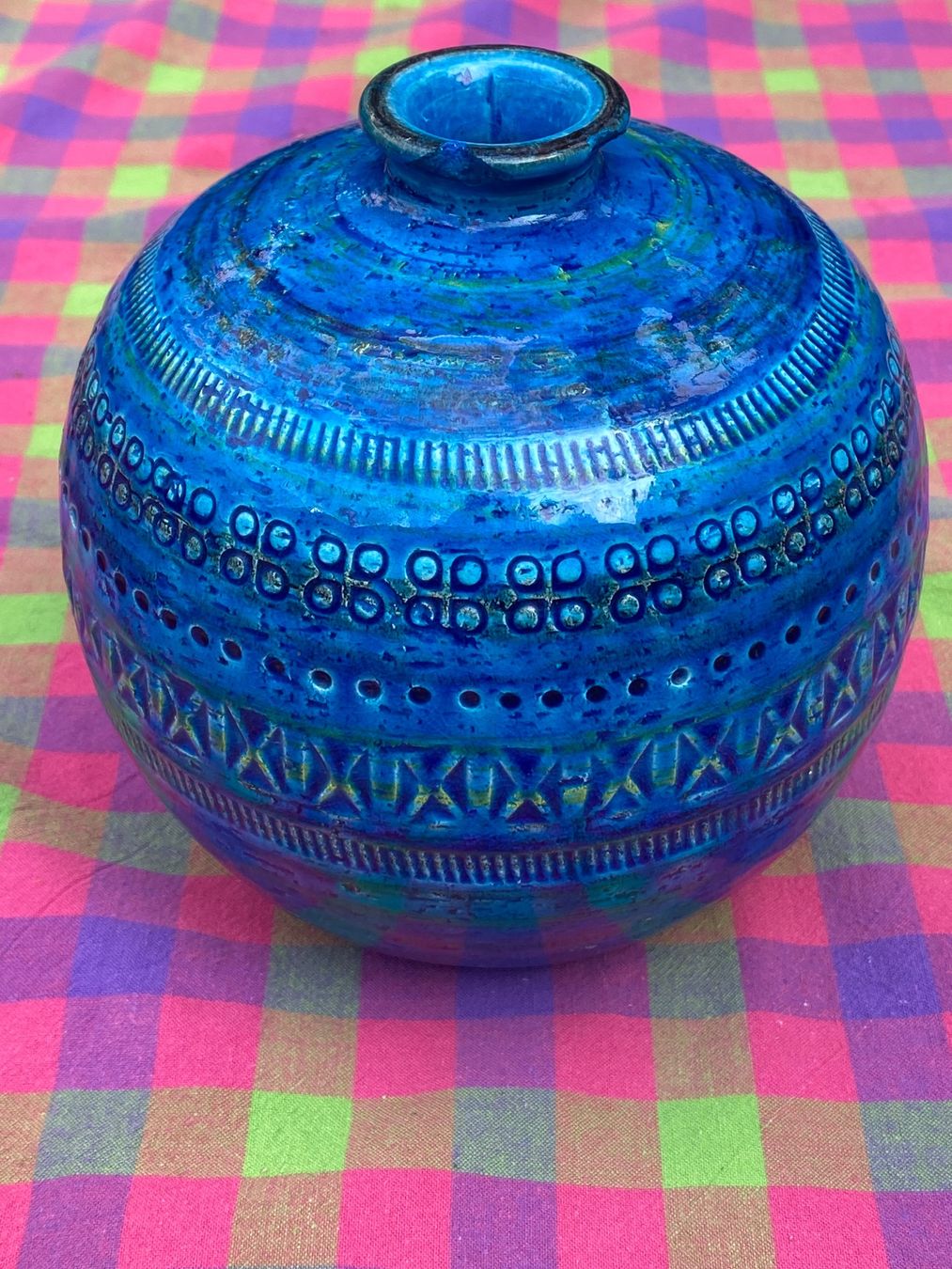 Vasi & Recipienti: Blaue Keramikvase 60er Italien – Usato da solothurn venduto da soko75