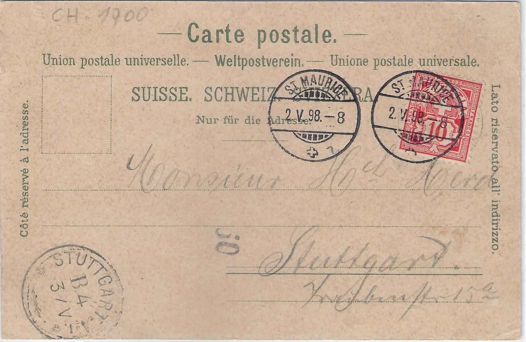 Cartoline postali: Souvenir des Gorges du Trient - Litho – Usato da Ettingen venduto da Kartenplanet 1
