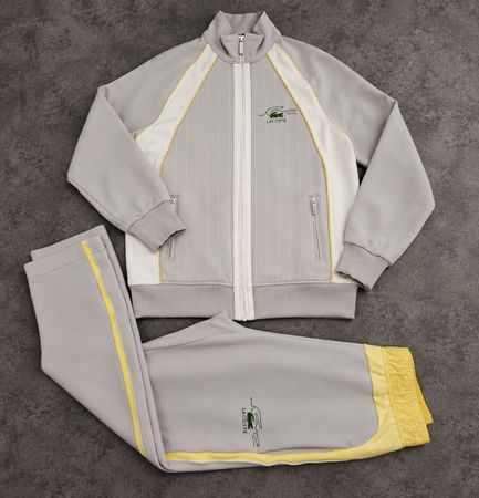 Lacoste Survêtement🐊 Gris et Jaune Made in France FR 2 XS