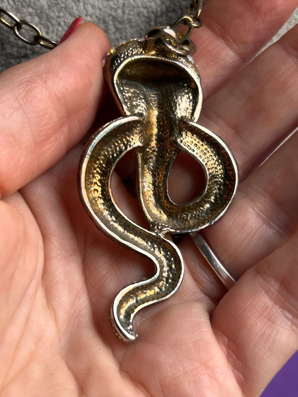 Catenine: Schlangen-Kette KOBRA WEISS Strass – Usato da Dittingen venduto da Bellevista 4