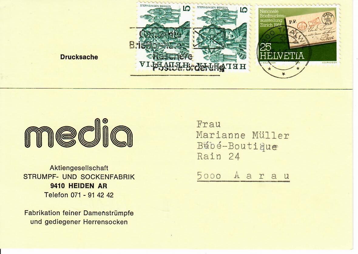 Alle Briefmarken: PK, Heiden AR – Gebraucht aus Hochdorf von Ziegel-16