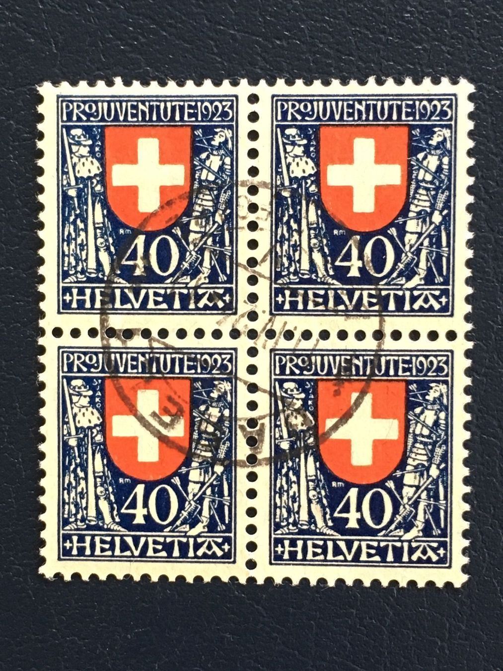 Tutti i francobolli: PRO JUVENTUTE 1923 J28 Viererblock – Usato da zürich venduto da Cf8000