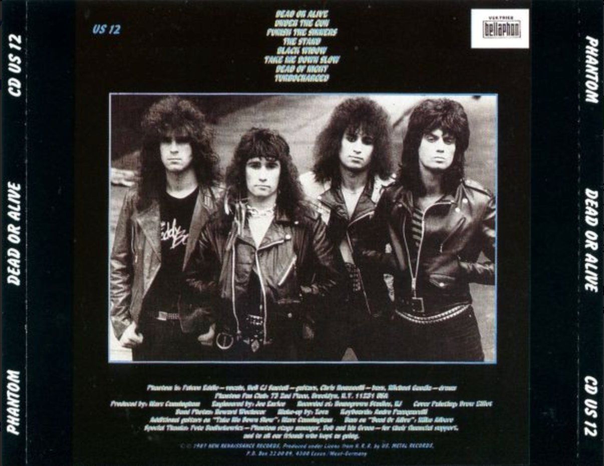 CD: Phantom – Dead Or Alive (1989) – Usato da Brunnen venduto da Barfly5 1