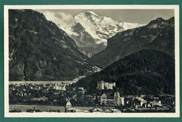 Interlaken mit Jungfrau, ungelaufen, ca, 1930