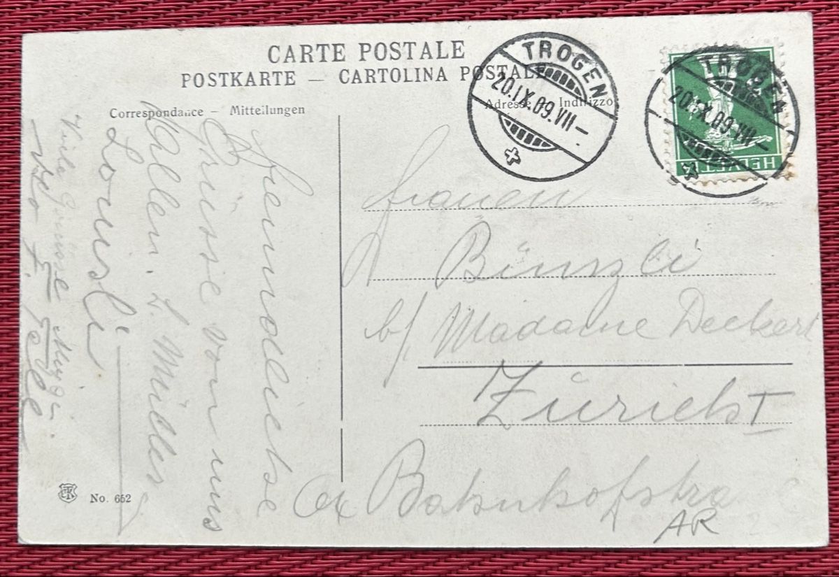Cartoline postali: AK Trogen  – Usato da Horw venduto da Tellbub 1