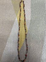 Multicoloured gemstone chip necklace with magnets 