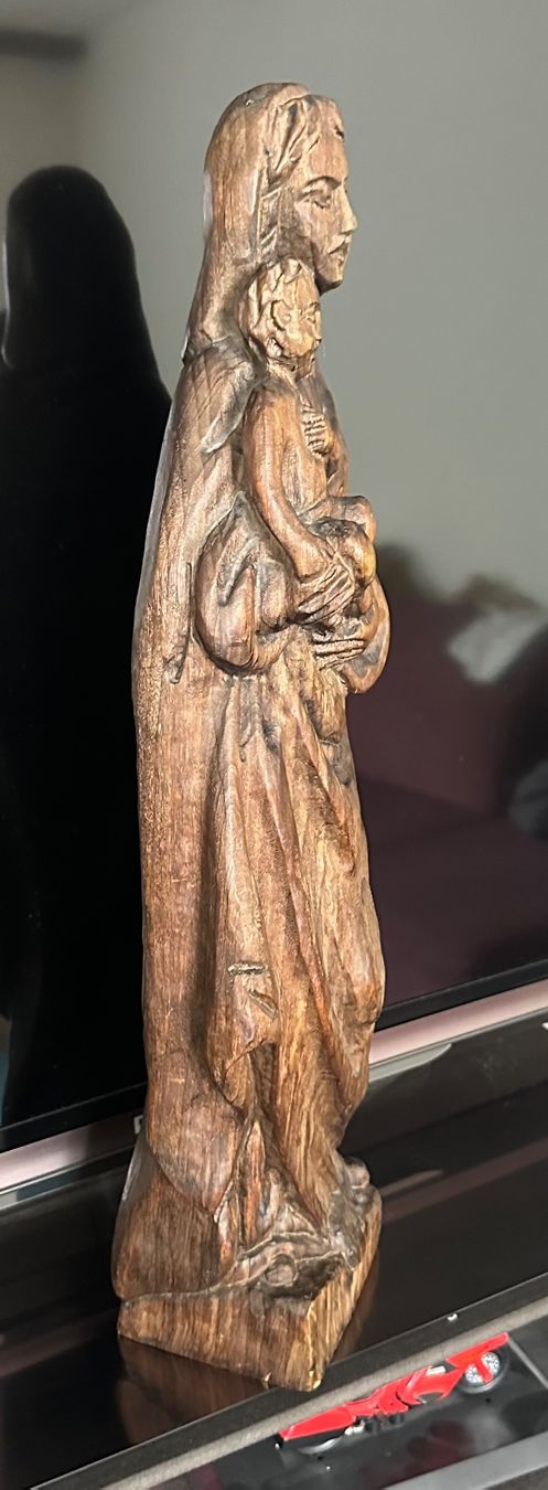 Statuette: Madonna / Maria mit Kind Holzfigur  44 cm – Usato da Zürich venduto da brazerola 4