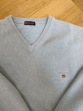 Gant Pullover V-Ausschnitt hellblau