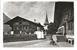 Aeschi bei Spiez (BE) Dorfpartie mit Kirche  Sternen um 1940