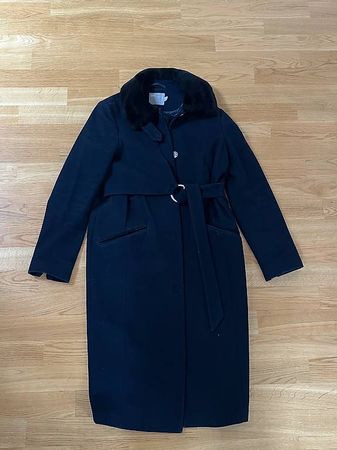 Manteau en laine 52% bleu marine asos