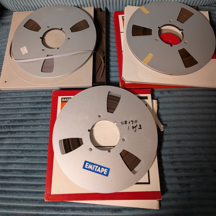 3 NAB Alu Metallspulen Revox BASF Emitec mit Band (Gebraucht) in ...
