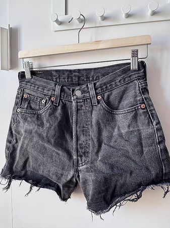 Levis Vintage Jeansshorts Schwarz/Grau W28