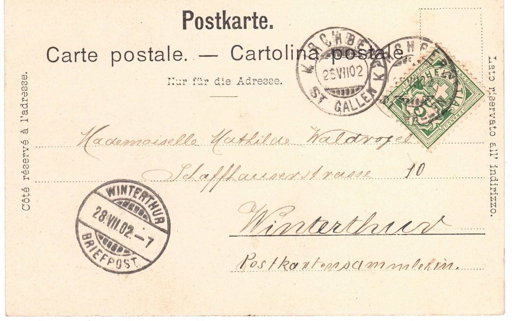 Cartes postales: 1902 Kirchberg – D'occasion à Kreuzlingen par Koi4 1