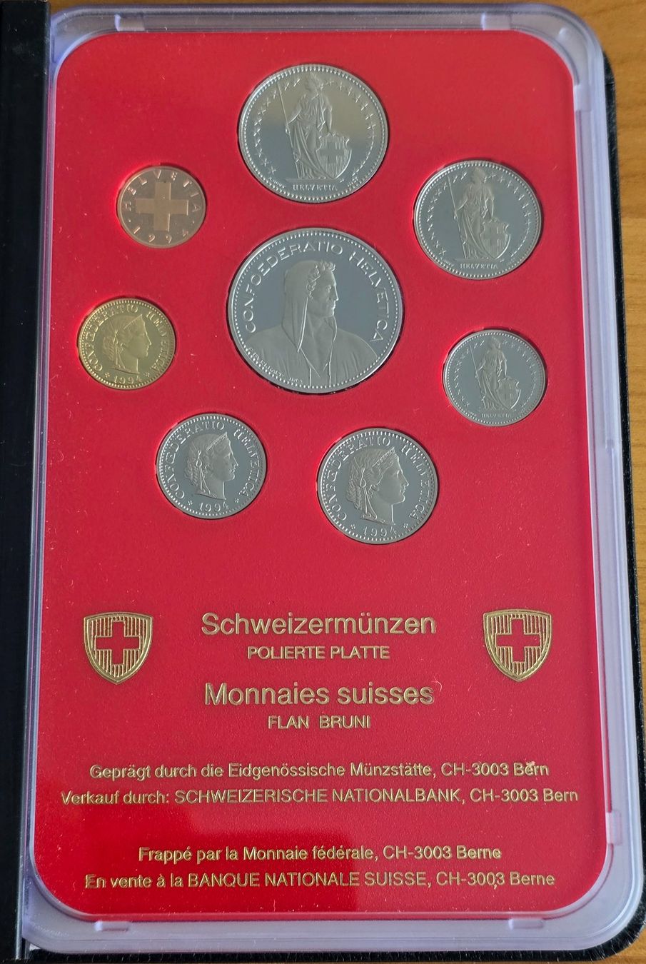 Tutti le monete: Kursmünzsatz 1994 PP polierte Platte – Nuovo (secondo la descrizione) da Winterthur venduto da Cruiser3 1