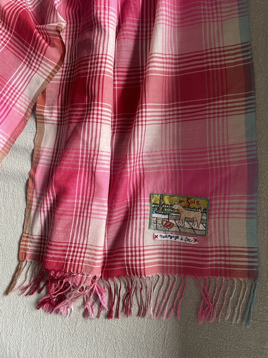 Ensoie Foulard & Sciarpe: En Soie Seidenschal rosa-blau – Usato da Zürich venduto da ehupp
