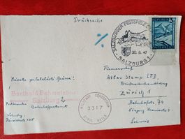 Salzburg Festspiele 1947 Zensur Brief nach Zürich, Top!