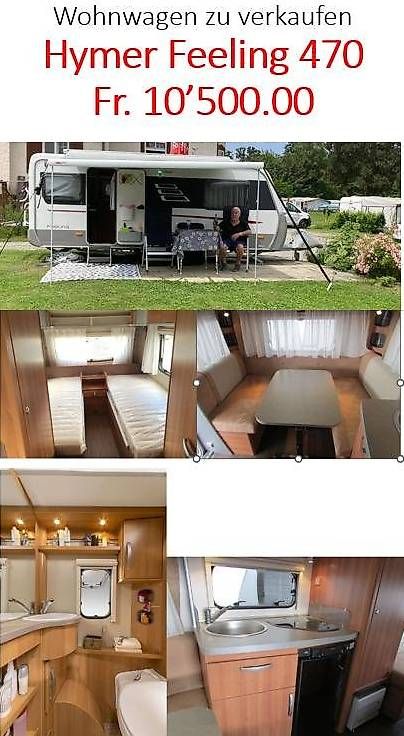 Veicoli da campeggio: Wohnwagen Hymer Feeling 470 – Usato da Schaffhausen venduto da HerbiDi