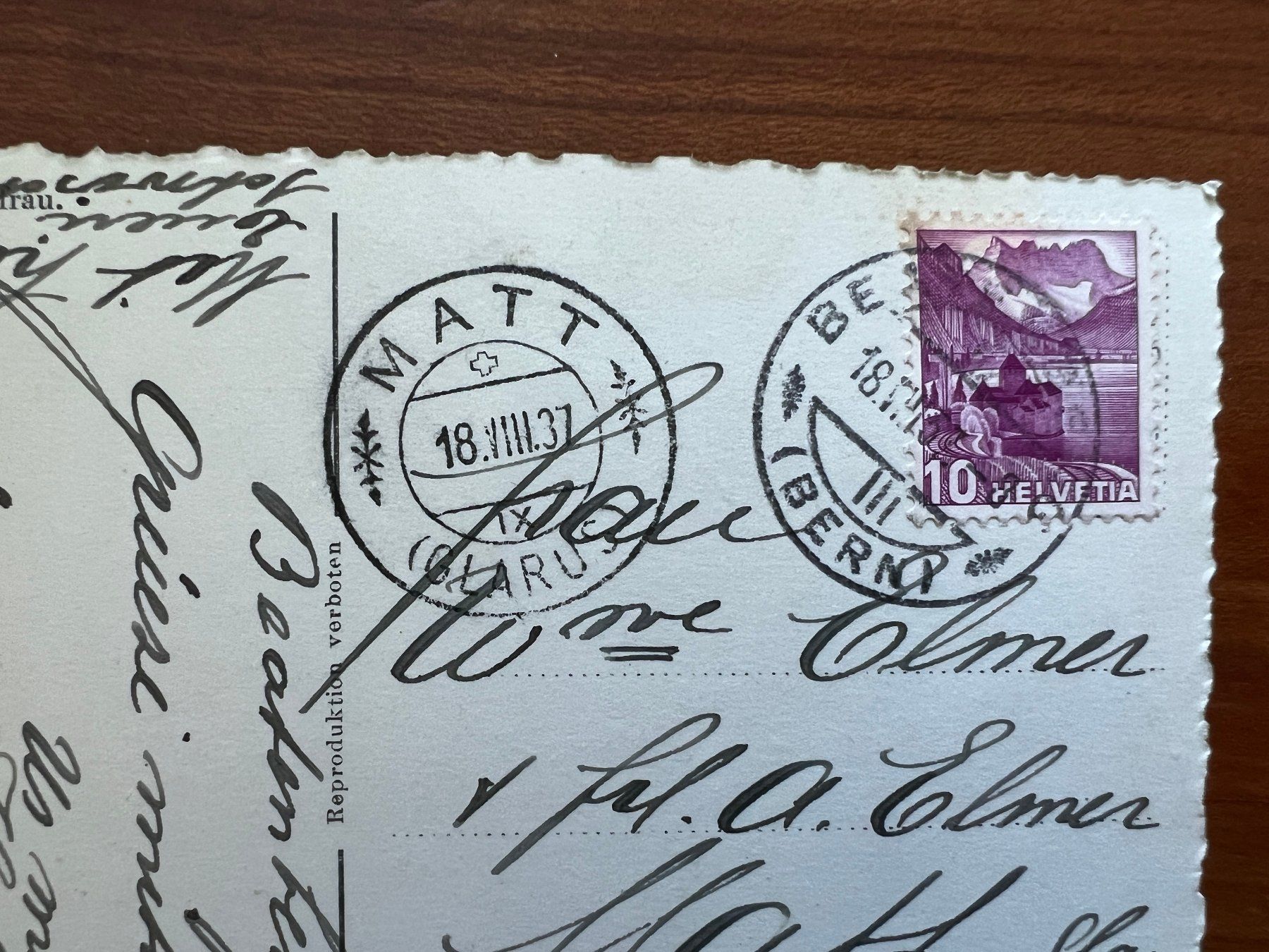 Cartoline postali: AK   1937 Beatenberg    (G2344) – Usato da Hinwil venduto da Sidi4 1