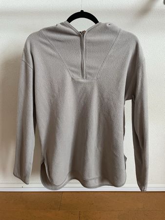 H&M Basic Fleece Pulli, Grau, Grösse S