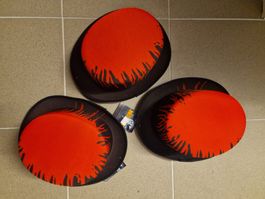 Rote Zylinderhüte für Fasnacht 3 Stk Neu