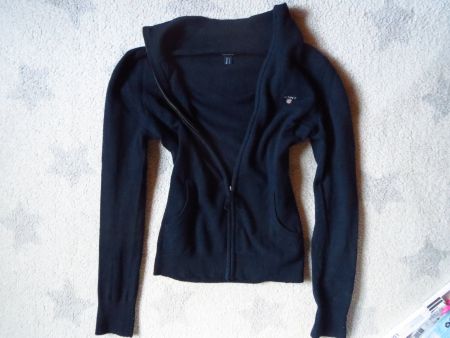 schöne GANT Damen Strick Jacke Gr S / 100% LAMMWOLLE