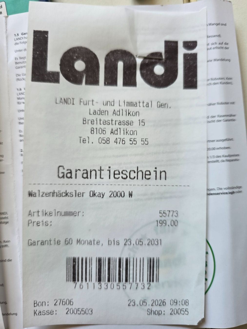 Häcksler: Walzenhäcksler 2000W – Neu (gemäss Beschreibung) aus Dielsdorf von Entro 3