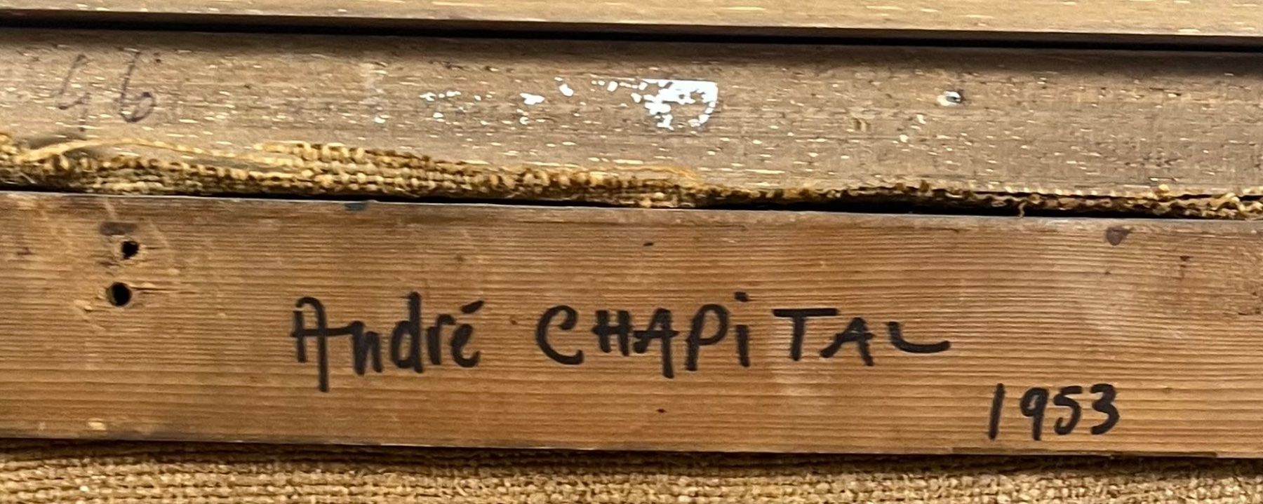 Gemälde: Mann mit Rose Ölgemälde, Monogrammiert: A. C. – Gebraucht aus Root von  9