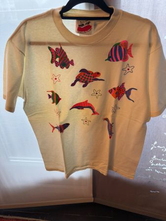 🐠 T-shirt vintage Eyes on California poissons tropicaux