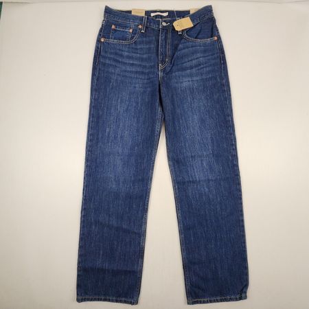 Levi's Low Pro Straight Mid Rise Blue Denim Jeans Womens